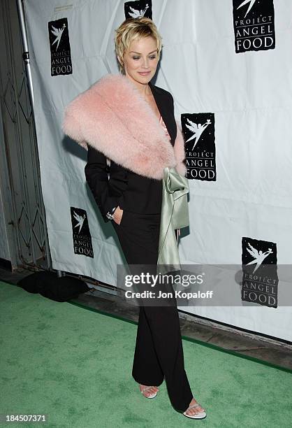 Sharon Stone during 11th Annual Angel Awards Hosted by Project Angel Food - Arrivals at Project Angel Food in Hollywood, California, United States.