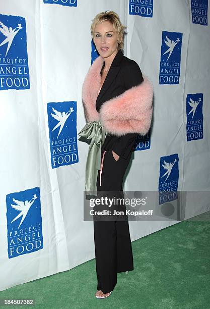 Sharon Stone during 11th Annual Angel Awards Hosted by Project Angel Food - Arrivals at Project Angel Food in Hollywood, California, United States.