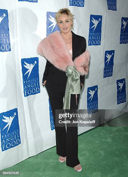 Sharon Stone during 11th Annual Angel Awards Hosted by Project Angel Food - Arrivals at Project Angel Food in Hollywood, California, United States.