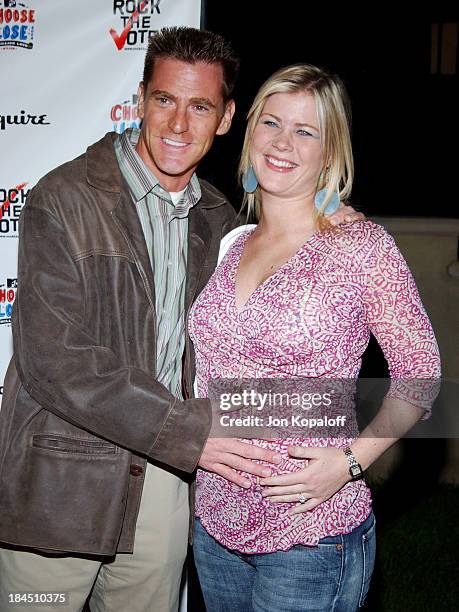 Alison Sweeney and husband Dave Sanov during Esquire Magazine Hosts "Young Hollywood Votes!" at The Esquire House Los Angeles in Beverly Hills,...