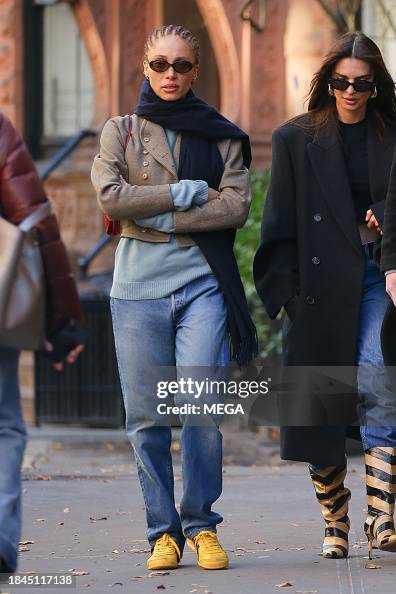 Emily Ratajkowski and Adwoa Aboah are seen at lunch on December 13