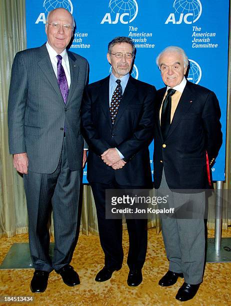 Senator Patrick Leahy , Barry Meyer, Chairman and CEO of Warner Bros. And Jack Valenti