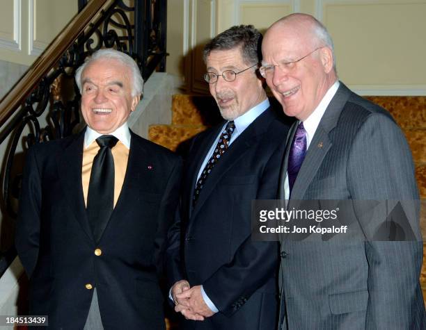 Jack Valenti, Barry Meyer, Chairman and CEO of Warner Bros. And Senator Patrick Leahy