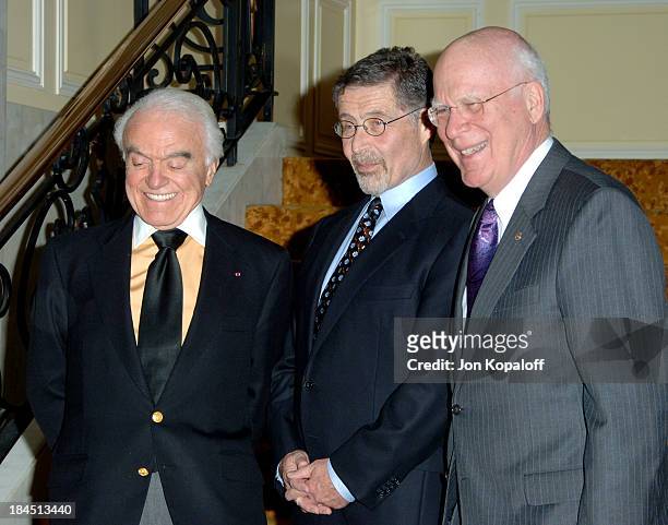 Jack Valenti, Barry Meyer, Chairman and CEO of Warner Bros. And Senator Patrick Leahy