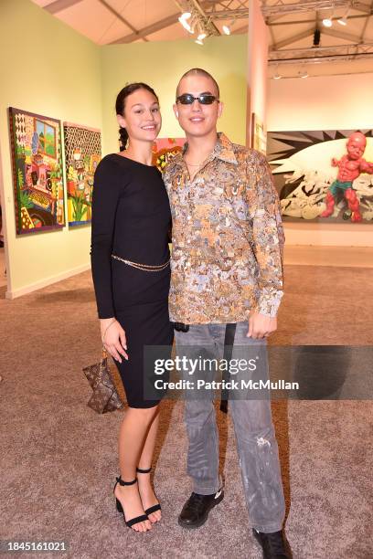 Bella Blasbichler and Will Robinson attend Art Miami + CONTEXT Art Miami on December 9, 2023.