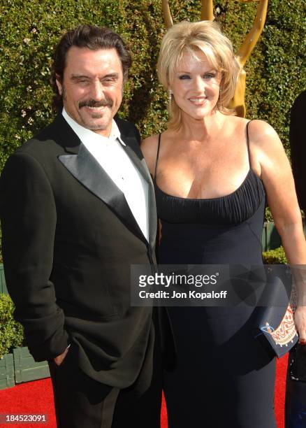 Ian McShane and guest during 57th Annual Primetime Creative Arts EMMY Awards - Arrivals & Red Carpet at Shrine Auditorium in Los Angeles, California,...