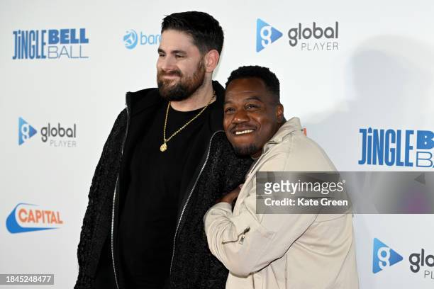 Piers Agget and DJ Locksmith of Rudimental attend Capital's Jingle Bell Ball 2023 at The O2 Arena on December 10, 2023 in London, England.