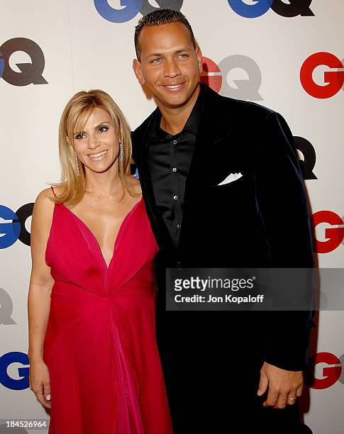 Major league baseball player Alex Rodriguez and wife Cynthia Scurtis arrive at GQ Celebrates 2007 "Men Of The Year" at the Chateau Marmont Hotel on...