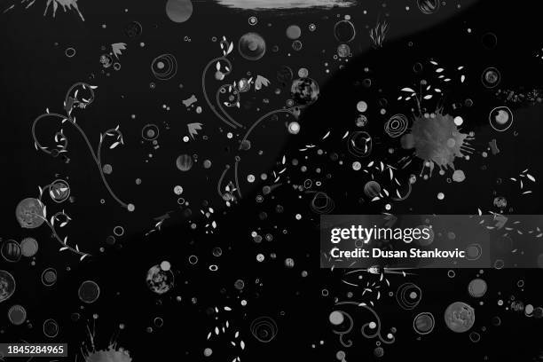 metaverse black galaxy - constellation background stock illustrations