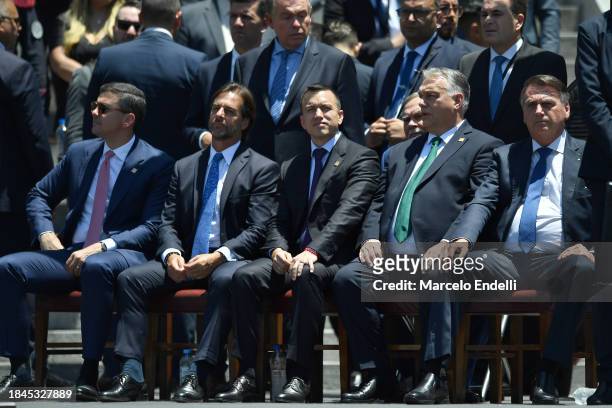 Santiago Peña President of Paraguay, Luis Lacalle Pou President of Uruguay, Daniel Noboa President of Ecuador, Viktor Orban Prime Minister of Hungary...