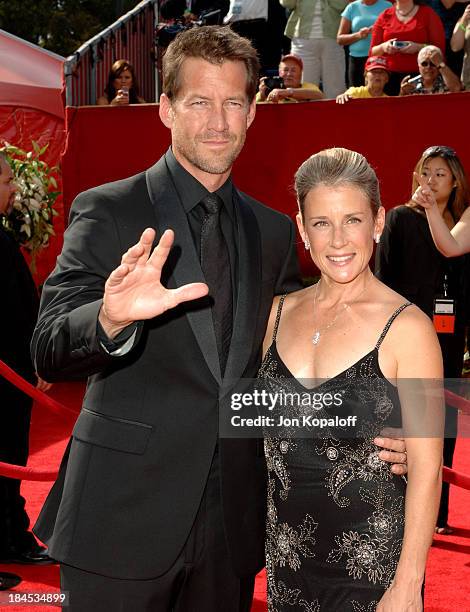 James Denton and wife Erin O'Brien during 57th Annual Primetime Emmy Awards - Arrivals at The Shrine in Los Angeles, California, United States.