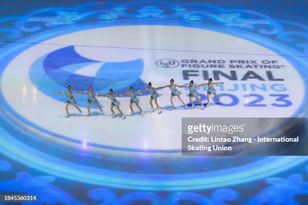 Chinese young skater performs during Gala exhibition of the ISU Grand Prix of Figure Skating Final at National Indoor Stadium on December 10, 2023 in...