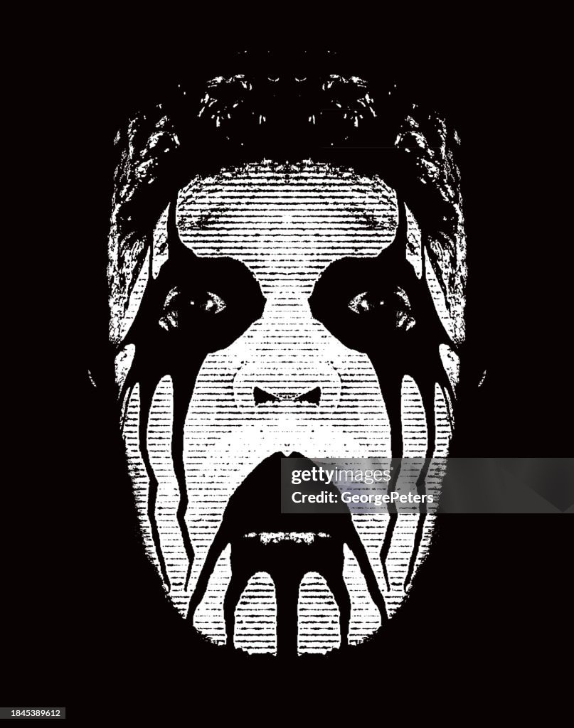 Spooky, Gothic Style Male Face