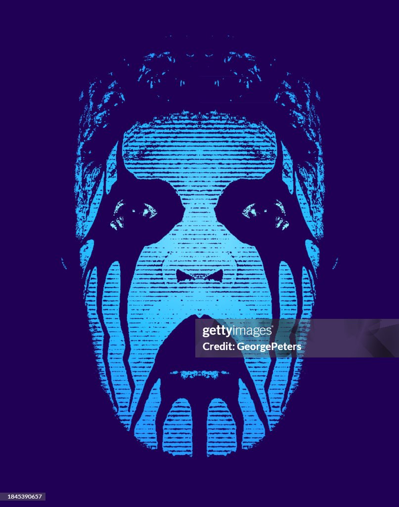 Spooky, Gothic Style Male Face