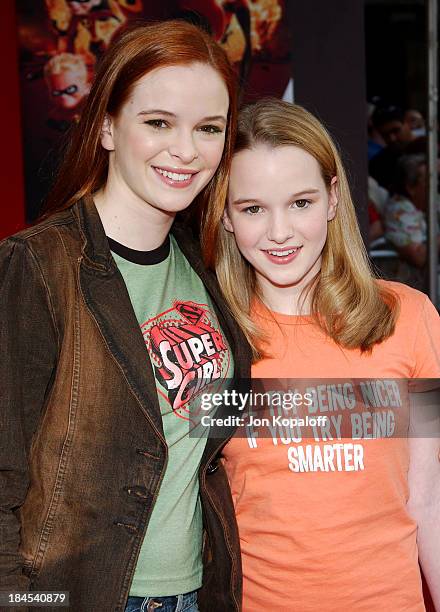 Danielle Panabaker and sister Kay Panabaker during "The Incredibles" Los Angeles Premiere - Arrivals at The El Capitan Theatre in Hollywood,...