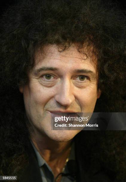 Brian May of the Rock band "Queen" talks to the media during a promotion for the upcoming "Queen" musical on March 13, 2003 in Melbourne, Australia.