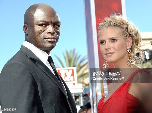 Seal and Heidi Klum during 58th Annual Primetime Emmy Awards - Arrivals at Shrine Auditorium in Los Angeles, California, United States.