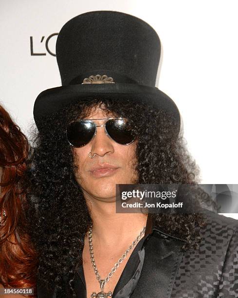 Slash of Velvet Revolver during 2007 Clive Davis Pre-GRAMMY Awards Party - Arrivals at Beverly Hilton Hotel in Beverly Hills, California, United...