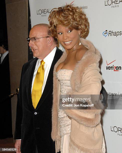 Clive Davis, Chairman and CEO BMG US, and Whitney Houston