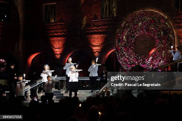 General view of the Nobel Prize Banquet 2023 at Stockholm City Hall on December 10, 2023 in Stockholm, Sweden.