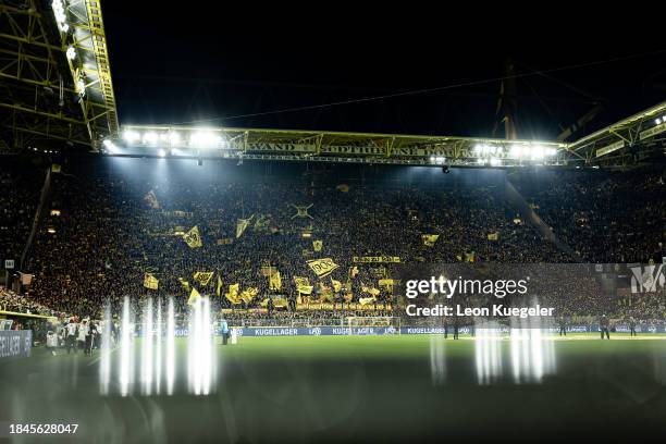 General view of Borussia Dortmund fans prior to the Bundesliga match between Borussia Dortmund and RB Leipzig at Signal Iduna Park on December 9,...