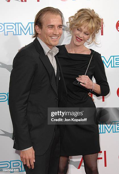 Actress Melanie Griffith and Jesse Wayne Johnson arrive at the 37th Annual AFI Lifetime Achievement Awards at Sony Pictures Studios on June 11, 2009...