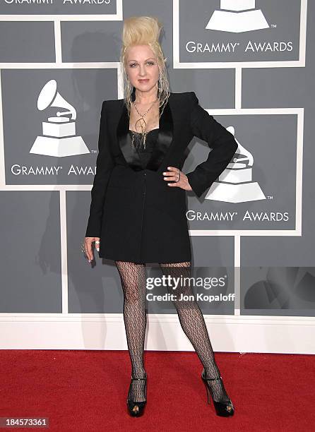 Singer Cyndi Lauper arrives at the 51st Annual Grammy Awards at the Staples Center on February 8, 2009 in Los Angeles, California.