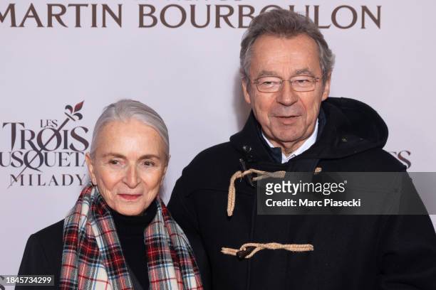 Martine Patier and Michel Denisot attend the "Les Trois Mousquetaires : Milady" The Three Musketeers: Milady Premiere at Cinema Le Grand Rex on...