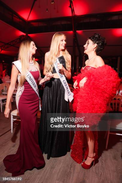Miss Universe Switzerland Lorena Santen, Miss Universe Germany Helena Bleicher and Angelina Usanova attend charity event hosted by Miss Universe...