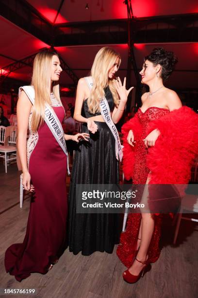 Miss Universe Switzerland Lorena Santen, Miss Universe Germany Helena Bleicher and Angelina Usanova attend charity event hosted by Miss Universe...