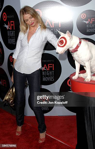 Actress Cameron Diaz arrives at the AFI Night at the Movies presented by TARGET at the Arclight Theater on October 1, 2008 in Hollywood, California.