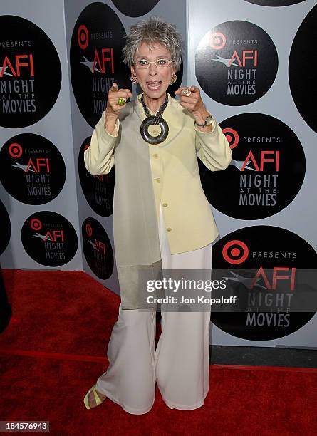 Actress Rita Moreno arrives at the AFI Night at the Movies presented by TARGET at the Arclight Theater on October 1, 2008 in Hollywood, California.