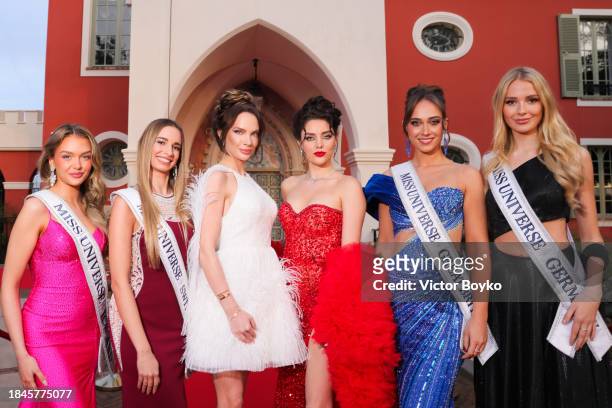 Miss Universe Iceland Lilja Pétursdóttir, Miss Universe Switzerland Lorena Santen, Miss Universe Latvia Jekaterina Aleksejeva, Angelina Usanova, Miss...