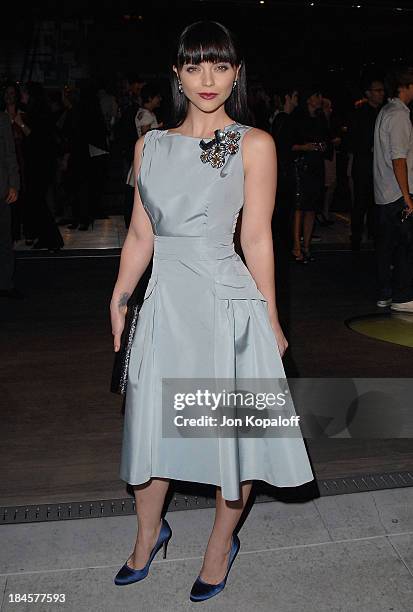 Actress Christina Ricci arrives at the Prada Book Launch Party at Prada Rodeo Dr. On November 13, 2009 in Beverly Hills, California.