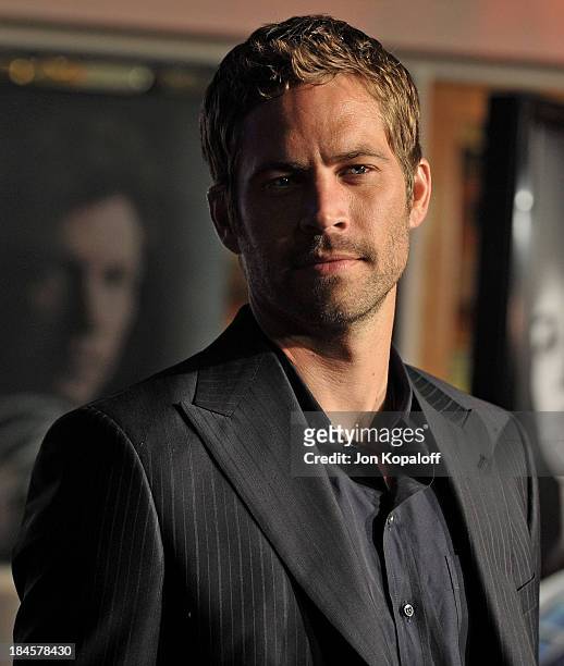 Actor Paul Walker arrives at the Los Angeles Premiere "Fast & Furious" at the Gibson Amphitheatre on March 12, 2009 in Universal City, California.