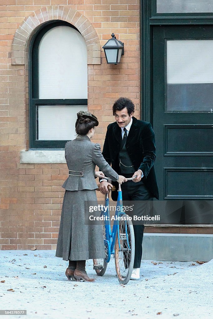 Clive Owen and Eve Hewson Sighting On Location For 'The Knick' - October 14, 2013