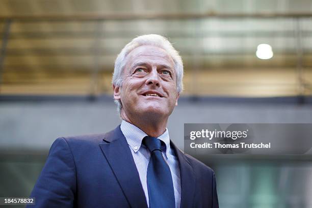 German Transport Minister Peter Ramsauer arrives for German Social Democrats and German Christian Democrats Enter Coalition Talks at German Bundestag...