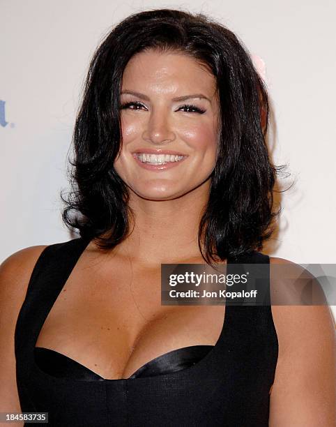 Professional Mixed Martial Arts fighter Gina Carano arrives at Maxim's 2009 Hot 100 Party at Barker Hangar on May 13, 2009 in Santa Monica,...