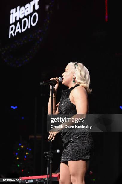 Joelle James performs onstage during iHeartRadio KISS108's Jingle Ball 2023 at TD Garden on December 10, 2023 in Boston, Massachusetts.