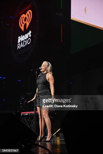 Joelle James performs onstage during iHeartRadio KISS108's Jingle Ball 2023 at TD Garden on December 10, 2023 in Boston, Massachusetts.