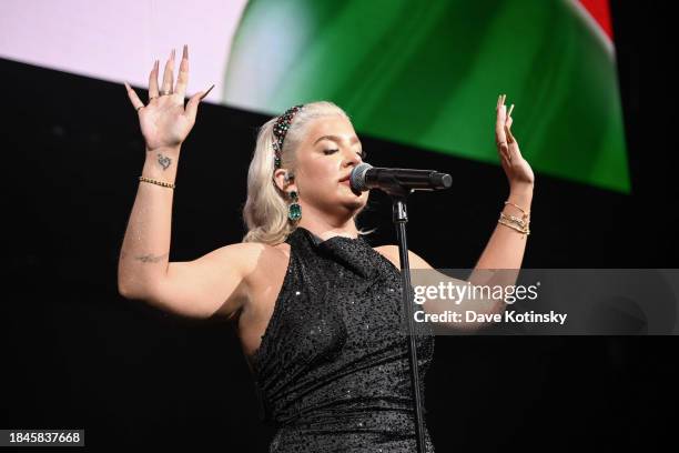 Joelle James performs onstage during iHeartRadio KISS108's Jingle Ball 2023 at TD Garden on December 10, 2023 in Boston, Massachusetts.