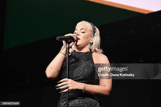 Joelle James performs onstage during iHeartRadio KISS108's Jingle Ball 2023 at TD Garden on December 10, 2023 in Boston, Massachusetts.