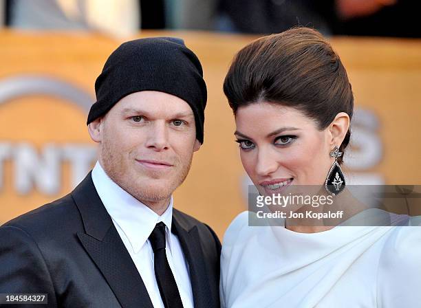 Actor Michael C. Hall and actress Jennifer Carpenter arrive at the 16th Annual Screen Actors Guild Awards held at the Shrine Auditorium on January...