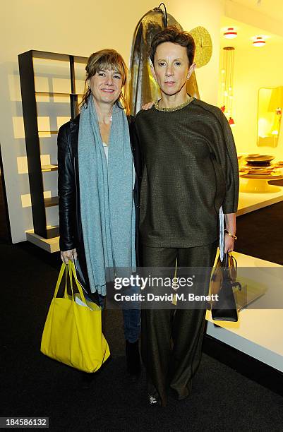 Amanda Levete and Victoria Fernandez, attends the Moet Hennessy London Prize Jury Visit during the PAD London Art + Design Fair at Berkeley Square...