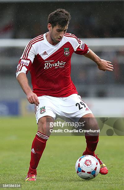 Mark Carrington of Wrexham looks to attack during the Skrill Conference Premier match between Barnet and Wrexham AFC at The Hive Stadium on October...
