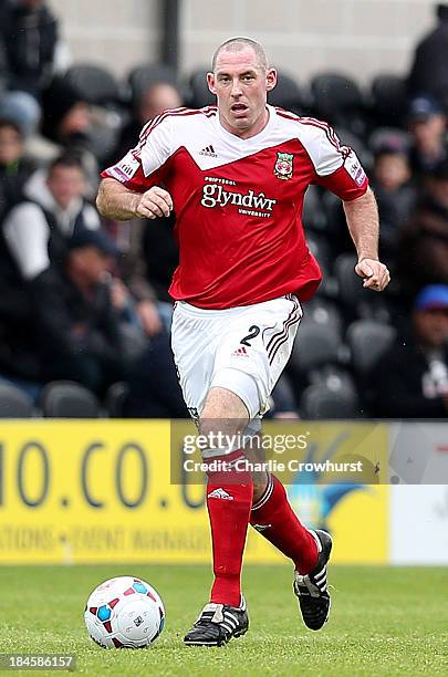 Stephen Wright of Wrexham looks to attacks during the Skrill Conference Premier match between Barnet and Wrexham AFC at The Hive Stadium on October...