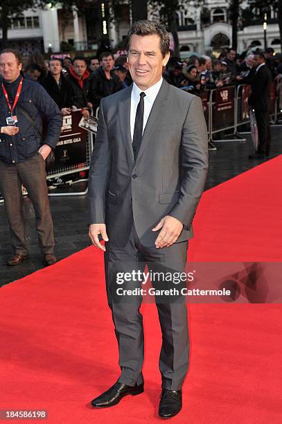 Actor Josh Brolin attends the Mayfair Gala European Premiere of "Labor Day" during the 57th BFI London Film Festival at Odeon Leicester Square on...