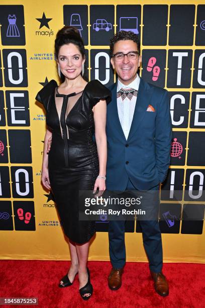 Melina Kalomas and Carlos L. Encinias attend "How To Dance In Ohio" Broadway Opening Night at Belasco Theatre on December 10, 2023 in New York City.