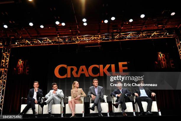 Dennis Quaid, Christian Cooke, Kate Bosworth, Cary Elwes and series' writers and executive producers, Gardner Stern and Chuck Rose speak onstage...