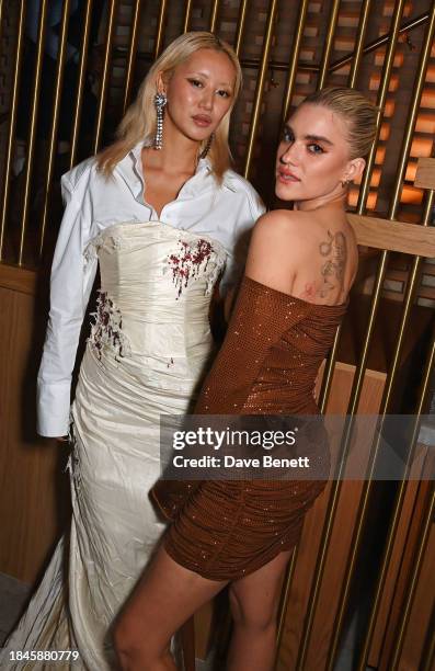 Betty Bachz and Tigerlily Taylor attend The Perfect Christmas presented by Della Vite with Katie Grand & Poppy Delevingne at LAVO on December 13,...